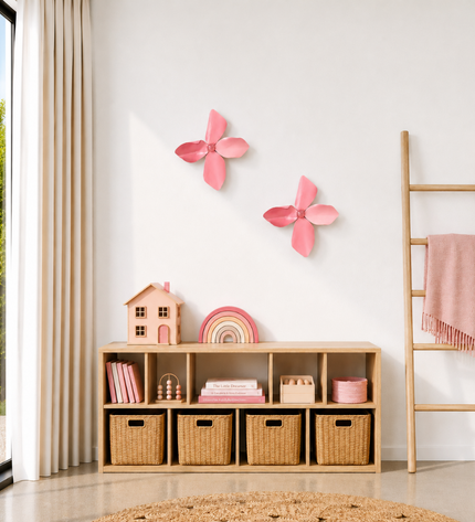 Wallibex Leaves Blush Duvar Dekoru - 2’li Set / Wallibex Leaves Blush Duvar Dekoru - 2’li Set | Pembe Metal Duvar Dekoru