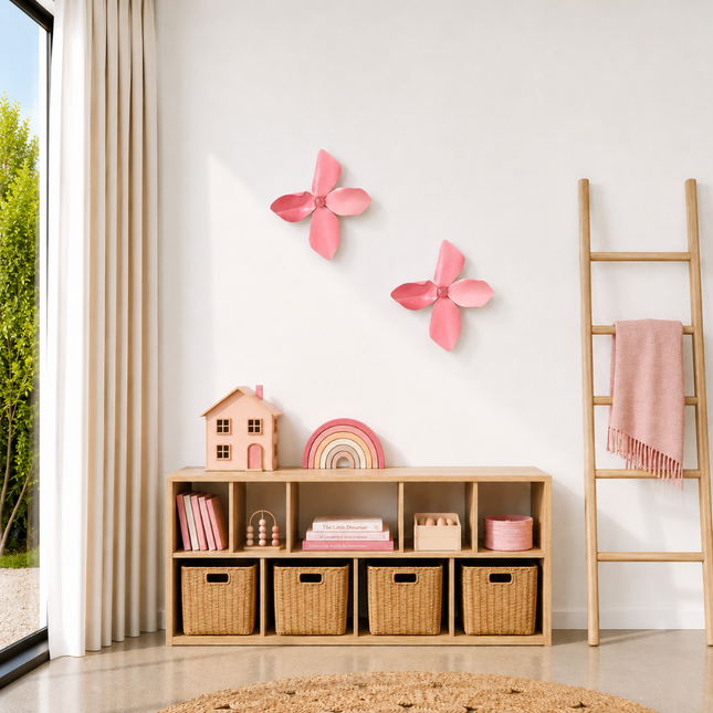 Wallibex Leaves Blush Duvar Dekoru - 2’li Set / Wallibex Leaves Blush Duvar Dekoru - 2’li Set | Pembe Metal Duvar Dekoru
