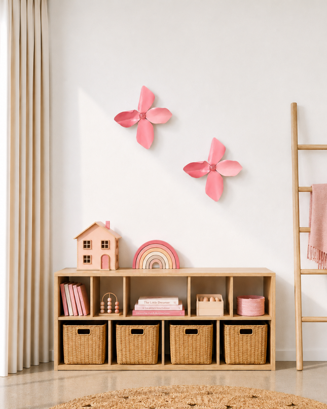 Wallibex Leaves Blush Duvar Dekoru - 2’li Set / Wallibex Leaves Blush Duvar Dekoru - 2’li Set | Pembe Metal Duvar Dekoru
