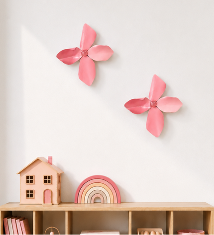Wallibex Leaves Blush Duvar Dekoru - 2’li Set / Wallibex Leaves Blush Duvar Dekoru - 2’li Set | Pembe Metal Duvar Dekoru