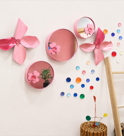 Wallibex Leaves Blush Duvar Dekoru - 2’li Set / Wallibex Leaves Blush Duvar Dekoru - 2’li Set | Pembe Metal Duvar Dekoru