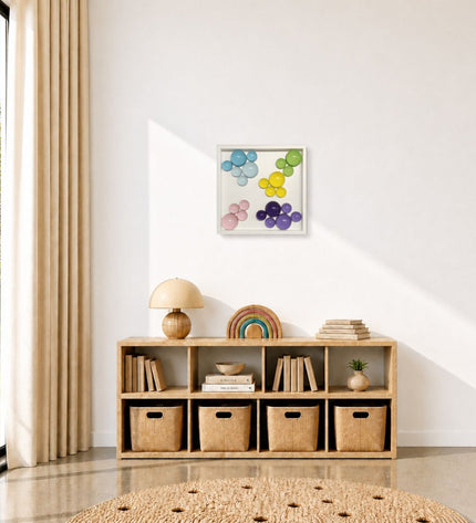 Lolliframe Bloom Duvar Dekoru | 32x32 cm Renkli 3D Duvar Aksesuarı