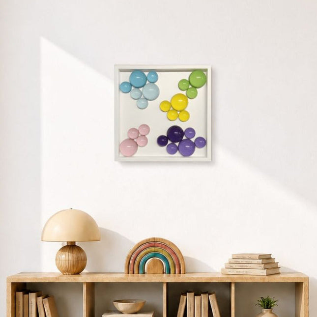 Lolliframe Bloom Duvar Dekoru | 32x32 cm Renkli 3D Duvar Aksesuarı