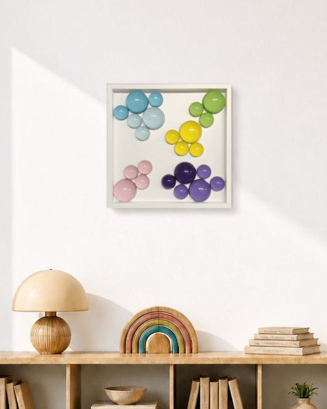 Lolliframe Bloom Duvar Dekoru | 32x32 cm Renkli 3D Duvar Aksesuarı