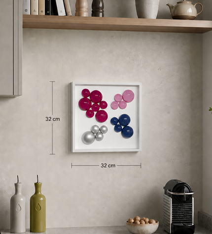 Lolliframe Metallic Duvar Dekoru 32x32 cm | Modern Metalik Duvar Tasarımı / Lolliframe Metallic Duvar Dekoru – 32x32 cm