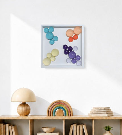 Lolliframe Soft Duvar Dekoru 32x32 cm | Pastel ve Nötr Duvar Tasarımı / Lolliframe Soft Duvar Dekoru – 32x32 cm