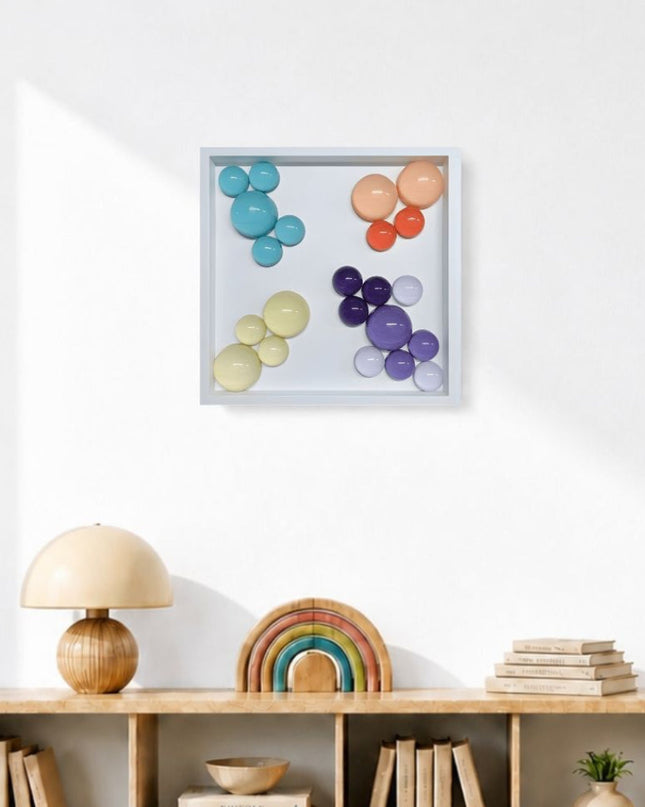 Lolliframe Soft Duvar Dekoru 32x32 cm | Pastel ve Nötr Duvar Tasarımı / Lolliframe Soft Duvar Dekoru – 32x32 cm