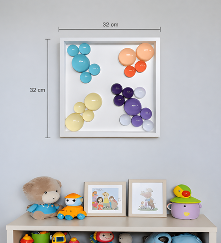 Lolliframe Soft Duvar Dekoru 32x32 cm | Pastel ve Nötr Duvar Tasarımı / Lolliframe Soft Duvar Dekoru – 32x32 cm