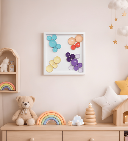 Lolliframe Soft Duvar Dekoru 32x32 cm | Pastel ve Nötr Duvar Tasarımı / Lolliframe Soft Duvar Dekoru – 32x32 cm
