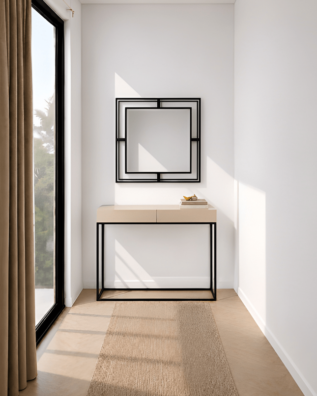 Luxmur Dekoratif Duvar Aynası – 60x60 cm / Luxmur Duvar Aynası 60x60 cm | Modern Metal Çerçeveli Dekoratif Ayna