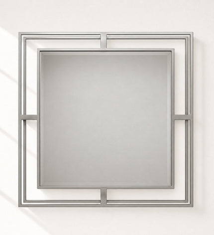 Luxmur Dekoratif Duvar Aynası – 60x60 cm / Luxmur Duvar Aynası 60x60 cm | Modern Metal Çerçeveli Dekoratif Ayna