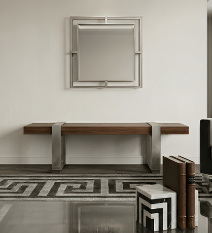 Luxmur Dekoratif Duvar Aynası – 60x60 cm / Luxmur Duvar Aynası 60x60 cm | Modern Metal Çerçeveli Dekoratif Ayna