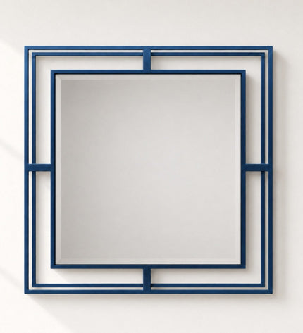 Luxmur Dekoratif Duvar Aynası – 60x60 cm / Luxmur Duvar Aynası 60x60 cm | Modern Metal Çerçeveli Dekoratif Ayna