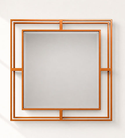 Luxmur Dekoratif Duvar Aynası – 60x60 cm / Luxmur Duvar Aynası 60x60 cm | Modern Metal Çerçeveli Dekoratif Ayna