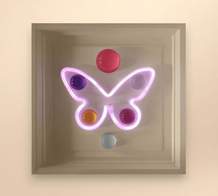 Butterfly Neon Işıklı Duvar Aksesuarı