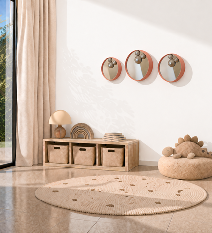 Miniwall Pink Çocuk Odası Ayna Duvar Dekoru 3’lü Set | Pembe Duvar Aksesuarı / Miniwall Pink Çocuk Odası Ayna Duvar Dekoru – 3’lü