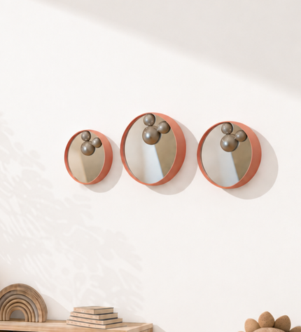 Miniwall Pink Çocuk Odası Ayna Duvar Dekoru 3’lü Set | Pembe Duvar Aksesuarı / Miniwall Pink Çocuk Odası Ayna Duvar Dekoru – 3’lü