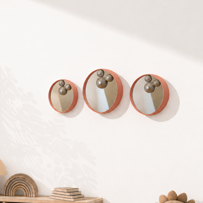 Miniwall Pink Çocuk Odası Ayna Duvar Dekoru 3’lü Set | Pembe Duvar Aksesuarı / Miniwall Pink Çocuk Odası Ayna Duvar Dekoru – 3’lü