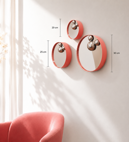 Miniwall Pink Çocuk Odası Ayna Duvar Dekoru 3’lü Set | Pembe Duvar Aksesuarı / Miniwall Pink Çocuk Odası Ayna Duvar Dekoru – 3’lü