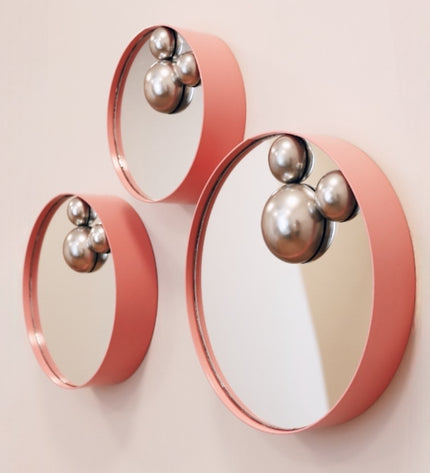 Miniwall Pink Çocuk Odası Ayna Duvar Dekoru 3’lü Set | Pembe Duvar Aksesuarı / Miniwall Pink Çocuk Odası Ayna Duvar Dekoru – 3’lü