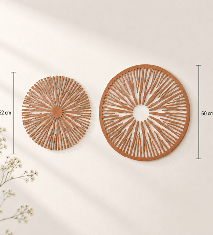 Wallibex Pandorices Bronze Duvar Dekoru - 2’li Set | Metal Duvar Dekoru / Wallibex Pandorices Bronze Duvar Dekoru - 2’li Set