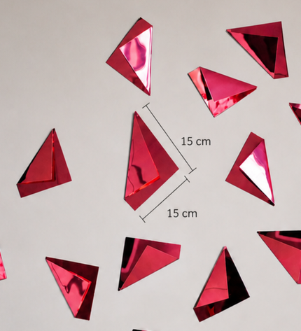 Poem Magenta 15’li Duvar Dekoru | Metal 3D Modern Duvar Aksesuarı