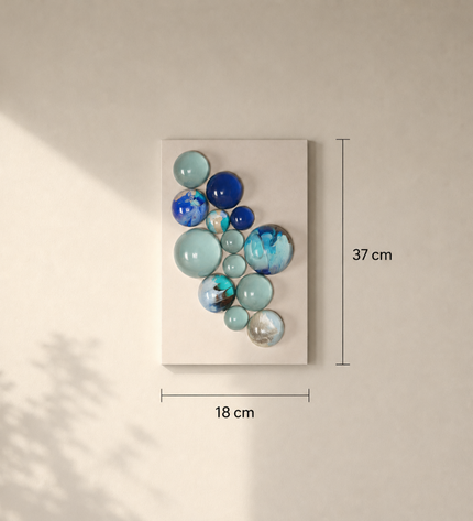 Wallibex Poplights Blue Duvar Dekoru | Mavi Tonlu 3 Boyutlu Duvar Aksesuarı / Wallibex Poplights Blue Duvar Dekoru