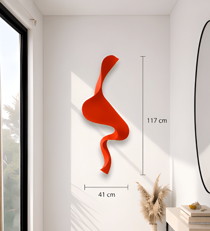 S Wave Duvar Dekoru – El İşçiligi 3D Modern Duvar Aksesuarı / S Wave Wall Decor – Handmade 3D Modern Wall Sculpture