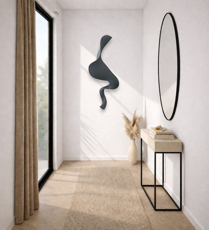 S Wave Duvar Dekoru – El İşçiligi 3D Modern Duvar Aksesuarı / S Wave Wall Decor – Handmade 3D Modern Wall Sculpture