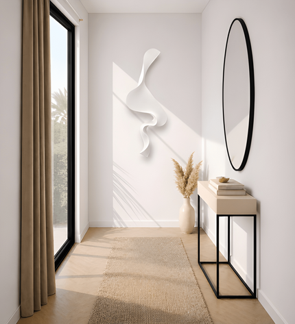 S Wave Duvar Dekoru – El İşçiligi 3D Modern Duvar Aksesuarı / S Wave Wall Decor – Handmade 3D Modern Wall Sculpture