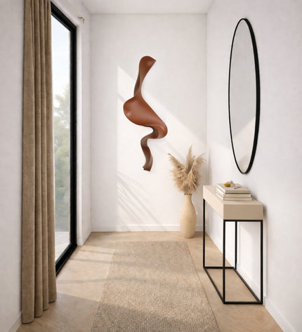 S Wave Duvar Dekoru – El İşçiligi 3D Modern Duvar Aksesuarı / S Wave Wall Decor – Handmade 3D Modern Wall Sculpture