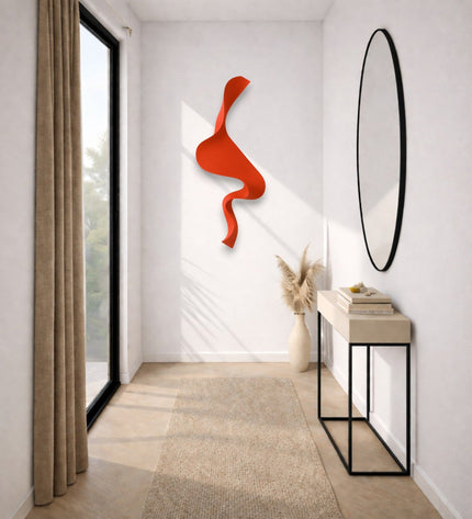 S Wave Duvar Dekoru – El İşçiligi 3D Modern Duvar Aksesuarı / S Wave Wall Decor – Handmade 3D Modern Wall Sculpture