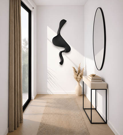 S Wave Duvar Dekoru – El İşçiligi 3D Modern Duvar Aksesuarı / S Wave Wall Decor – Handmade 3D Modern Wall Sculpture