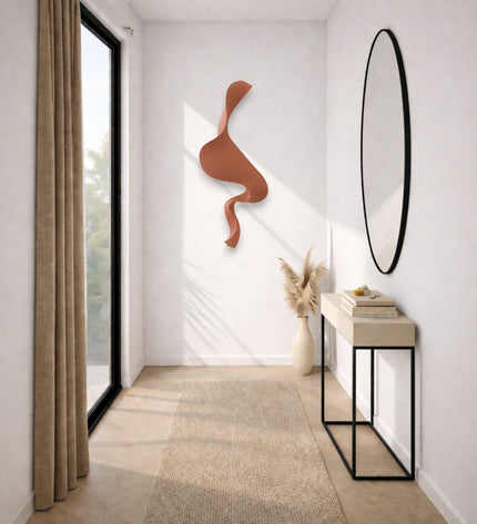 S Wave Duvar Dekoru – El İşçiligi 3D Modern Duvar Aksesuarı / S Wave Wall Decor – Handmade 3D Modern Wall Sculpture