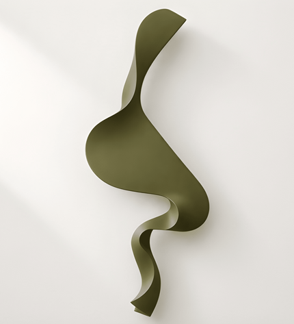 S Wave Duvar Dekoru – El İşçiligi 3D Modern Duvar Aksesuarı / S Wave Wall Decor – Handmade 3D Modern Wall Sculpture