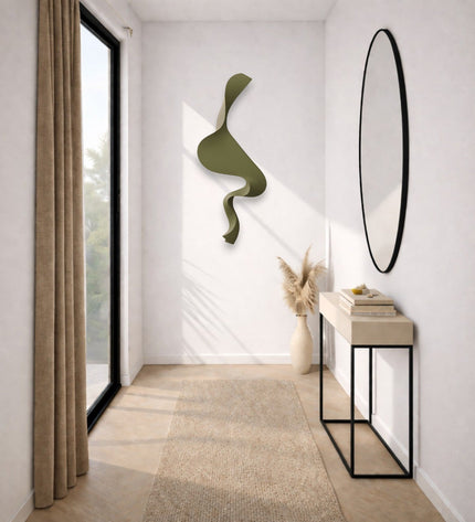 S Wave Duvar Dekoru – El İşçiligi 3D Modern Duvar Aksesuarı / S Wave Wall Decor – Handmade 3D Modern Wall Sculpture
