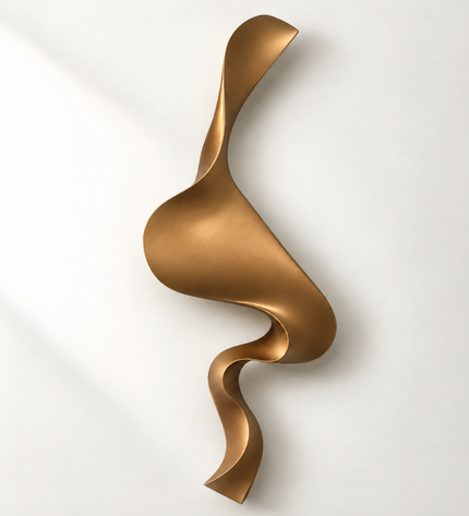 S Wave Duvar Dekoru – El İşçiligi 3D Modern Duvar Aksesuarı / S Wave Wall Decor – Handmade 3D Modern Wall Sculpture