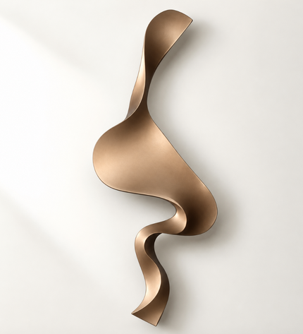 S Wave Duvar Dekoru – El İşçiligi 3D Modern Duvar Aksesuarı / S Wave Wall Decor – Handmade 3D Modern Wall Sculpture