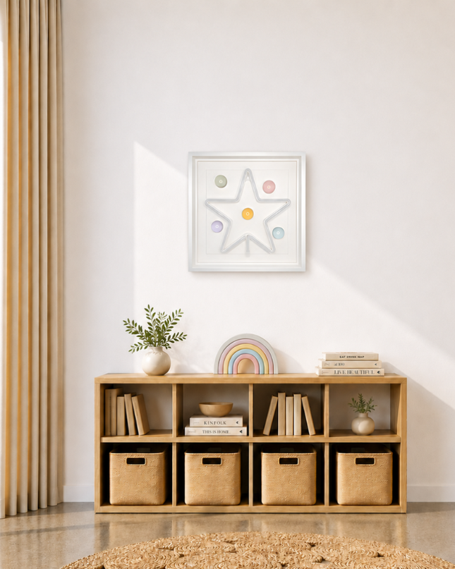 Star Soft Işıklı Duvar Dekoru | LED & USB Duvar Aksesuarı / Star Soft Işıklı Duvar Dekoru