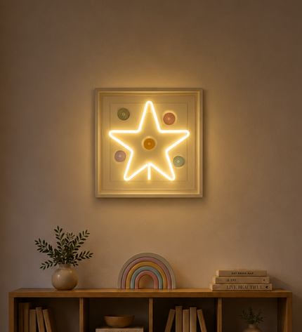 Star Soft Işıklı Duvar Dekoru | LED & USB Duvar Aksesuarı / Star Soft Işıklı Duvar Dekoru