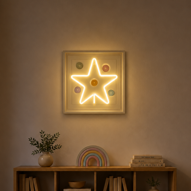 Star Soft Işıklı Duvar Dekoru | LED & USB Duvar Aksesuarı / Star Soft Işıklı Duvar Dekoru