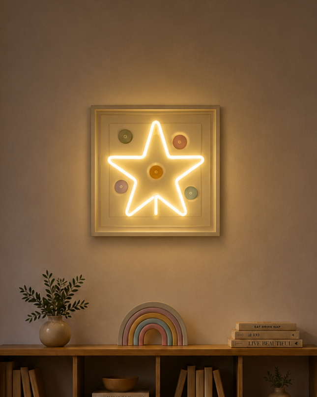 Star Soft Işıklı Duvar Dekoru | LED & USB Duvar Aksesuarı / Star Soft Işıklı Duvar Dekoru