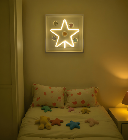 Star Soft Işıklı Duvar Dekoru | LED & USB Duvar Aksesuarı / Star Soft Işıklı Duvar Dekoru