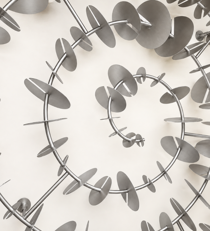 Time Spiral Metal Duvar Dekoru – 3D Modern Gold Duvar Aksesuarı / Time Spiral Metal Wall Decor – 3D Modern Gold Wall Sculpture