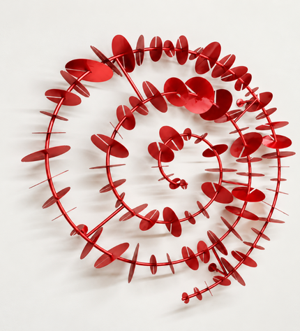 Time Spiral Metal Duvar Dekoru – 3D Modern Gold Duvar Aksesuarı / Time Spiral Metal Wall Decor – 3D Modern Gold Wall Sculpture
