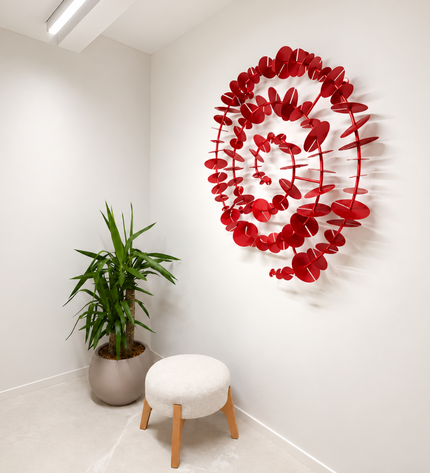 Time Spiral Metal Duvar Dekoru – 3D Modern Gold Duvar Aksesuarı / Time Spiral Metal Wall Decor – 3D Modern Gold Wall Sculpture