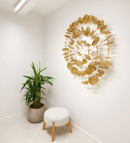 Time Spiral Metal Duvar Dekoru – 3D Modern Gold Duvar Aksesuarı / Time Spiral Metal Wall Decor – 3D Modern Gold Wall Sculpture