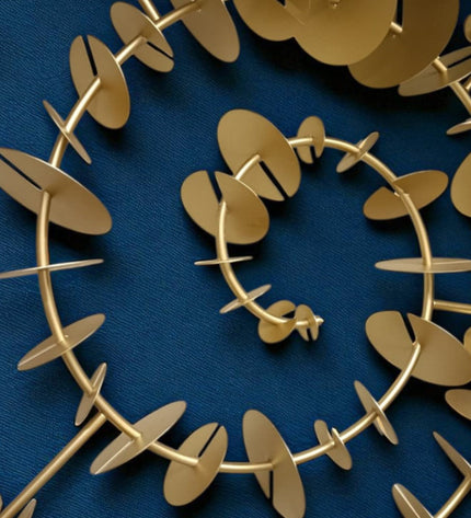 Time Spiral Metal Duvar Dekoru – 3D Modern Gold Duvar Aksesuarı / Time Spiral Metal Wall Decor – 3D Modern Gold Wall Sculpture