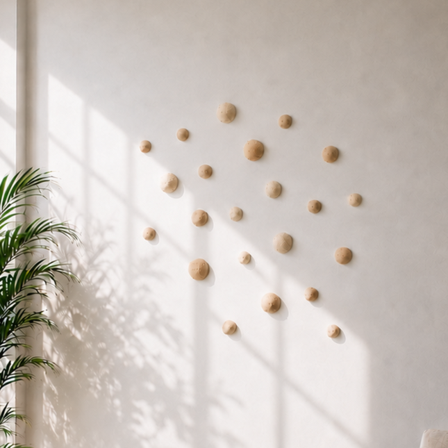 Wallcream Duvar Dekoru – 18’li El Yapımı Epoksi Set / El yapımı 18’li Wallcream duvar dekoru; kremsi tonları ve özgün dokusuyla modern, sıcak ve kişisel duvar kompozisyonları sunar.