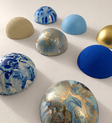 Wallipop Aegean Gold Duvar Dekoru | Wallibex / Tek ve eşsiz Aegean Gold; alçı ve epoksi üzerine el boyaması, 9 parçalı ve yerleşim şablonlu duvar dekoru.